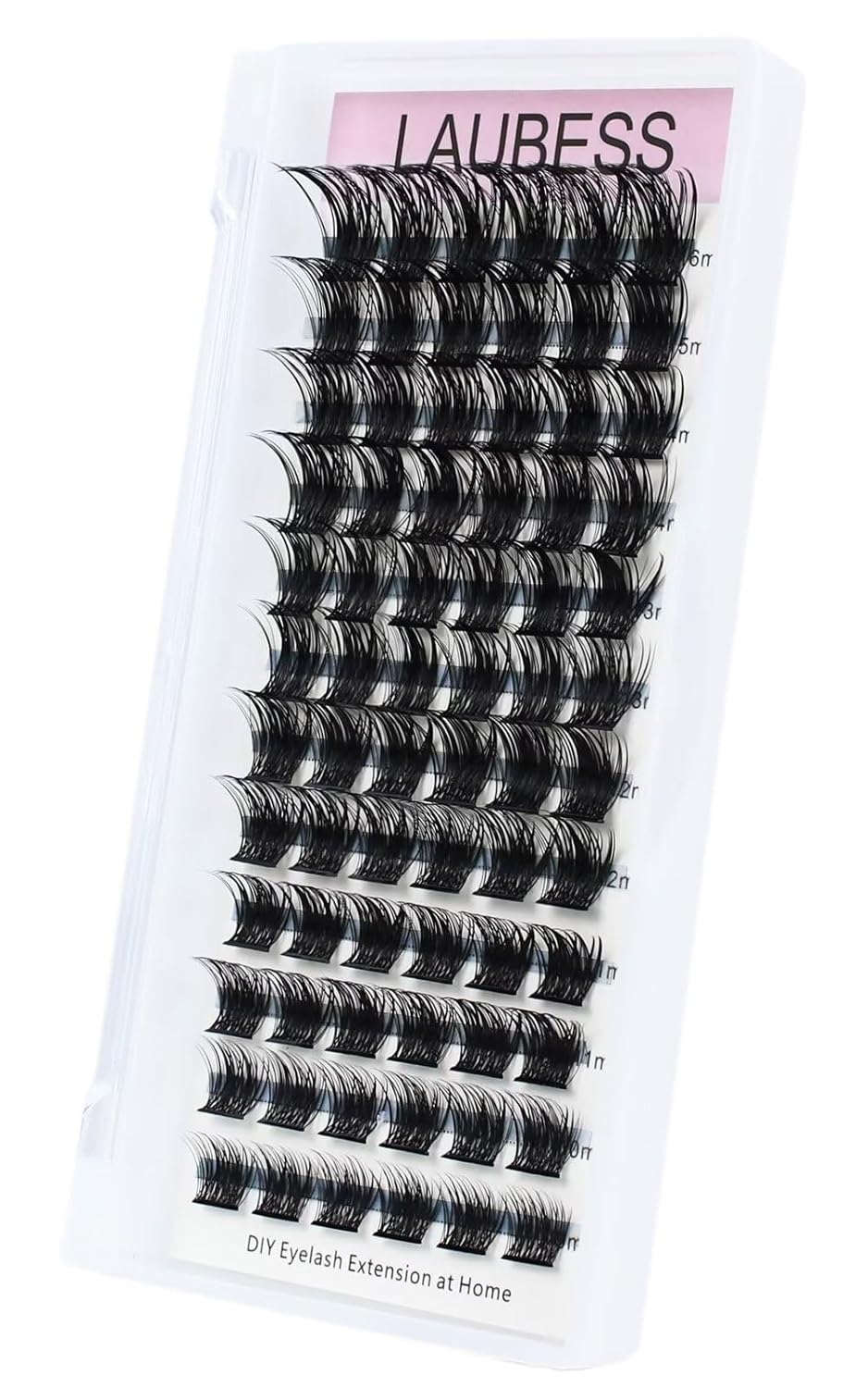 Cluster Lashes 72 Individual Lashes D Curl Lash Clusters Volume Eyelash Clusters DIY Lash Extension Kit Fluffy Cluster Eyelash Extensions (01-0.07D, 14mm)