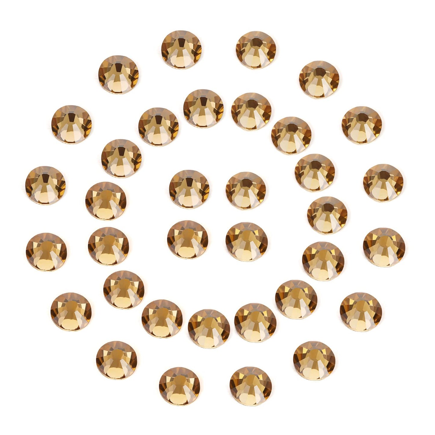 1440Pcs Topaz Crystal Rhinestones,Glass Flatback Rhinestones Gemstones Small for Nail Face Makeup Art Crafts Clothes Decoration -(SS4,1.6mm,Topaz)