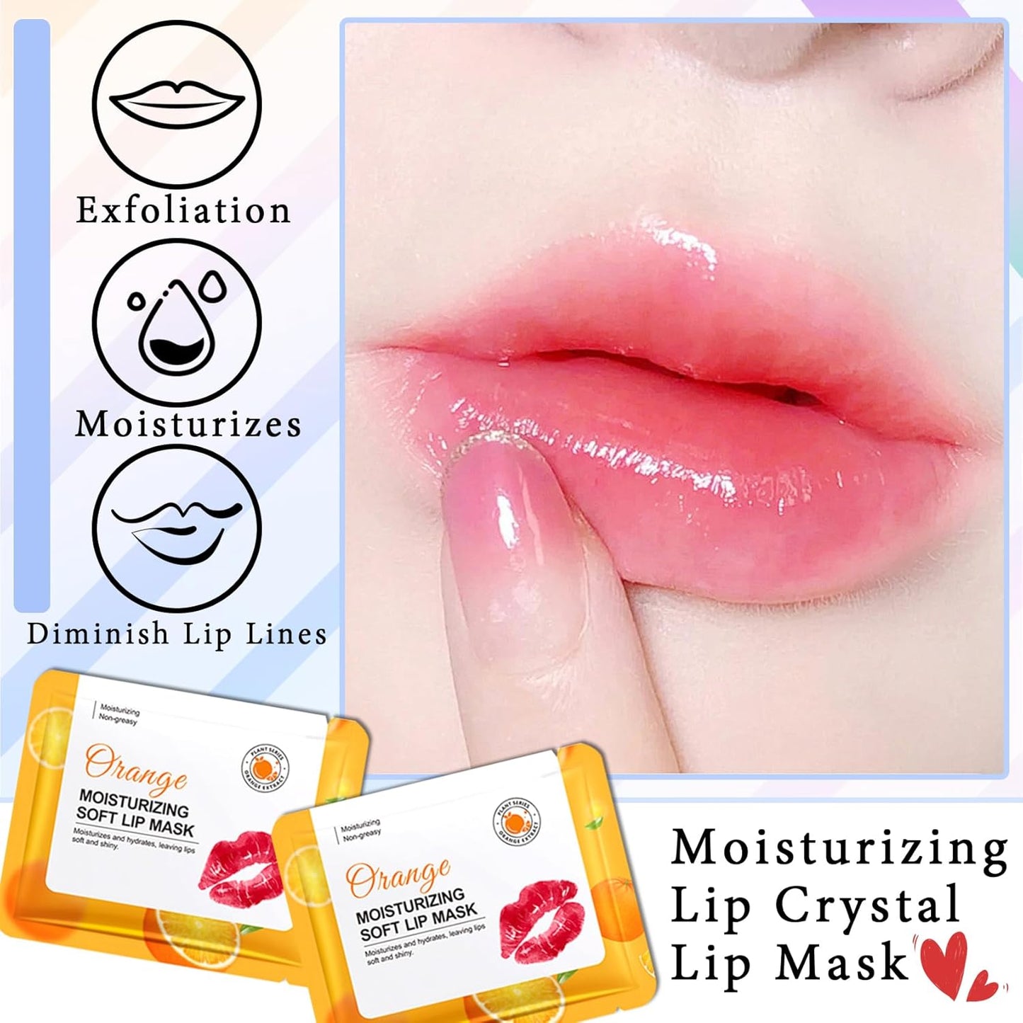 30PCS Moisturizing Lip Masks Set, Overnight Bulk Lip Patches, Long-lasting Hydrating Sleeping Lip Plumping Masks for Women 03