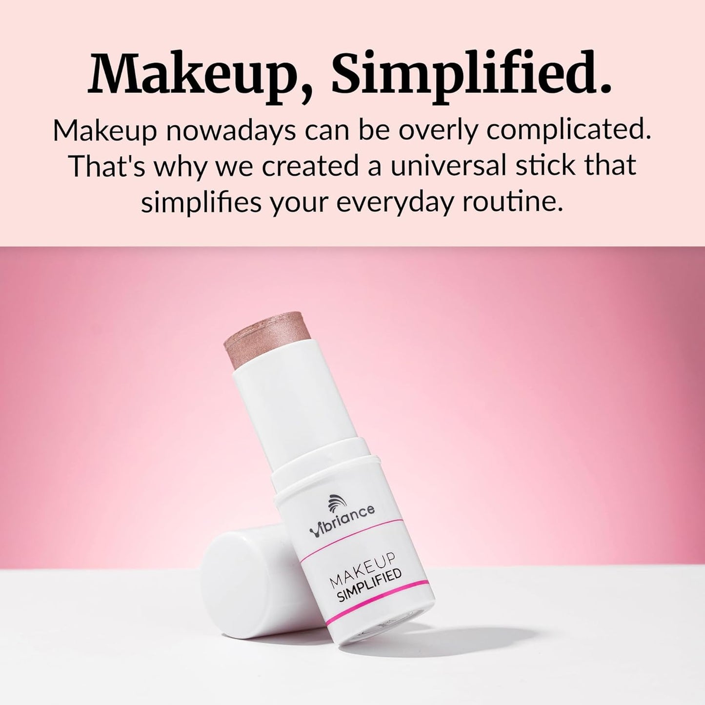 Vibriance Highlighter Shimmer Stick - All-in-One, Mature Skin Highlighter - Lips, Cheeks, Eyes Cosmetics for Older Women - Makeup Simplified in Illuminate