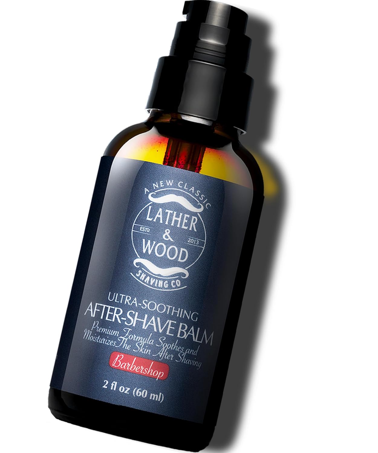 Lather & Wood - Barbershop Aftershave for Men - Long-Lasting Fragrance, Non-Greasy Formula, Easy Pump Dispener, Gentle and Subtle Scent