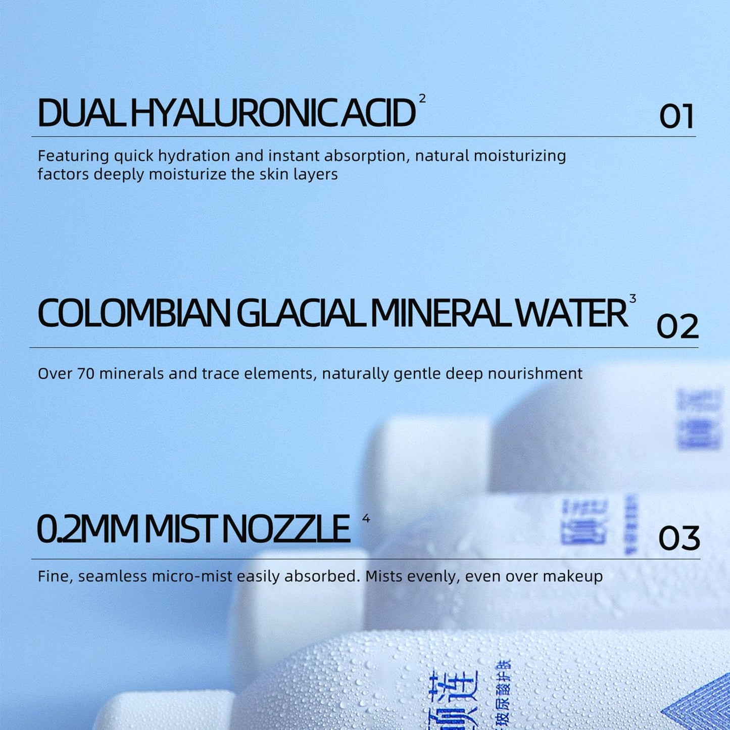 YILIAN Face Mist Natural Facial Spray with HA, Soothing and Calming Sensitive Skin, 10.14 fl. oz.