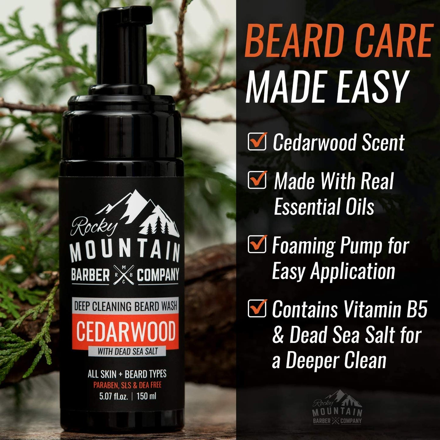 Rocky Mountain Barber Company Cedarwood Beard Wash