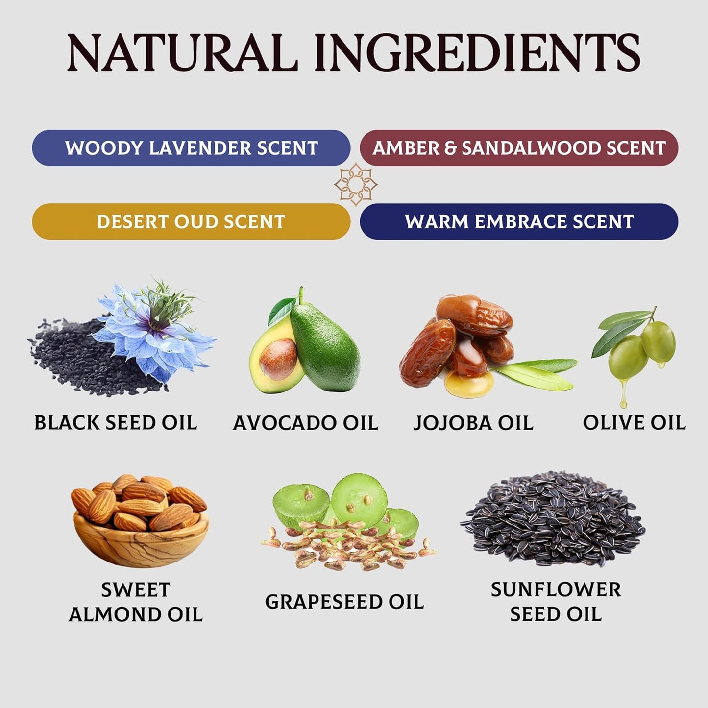 H HABIBI Beard Oil Collection – 4 Pack, 2.0 Fl. Oz Each, Naturally Derived Beard Growth Oil for Men, Beard Care Essentials – Nourishes, Softens & Promotes Healthy Beard Growth