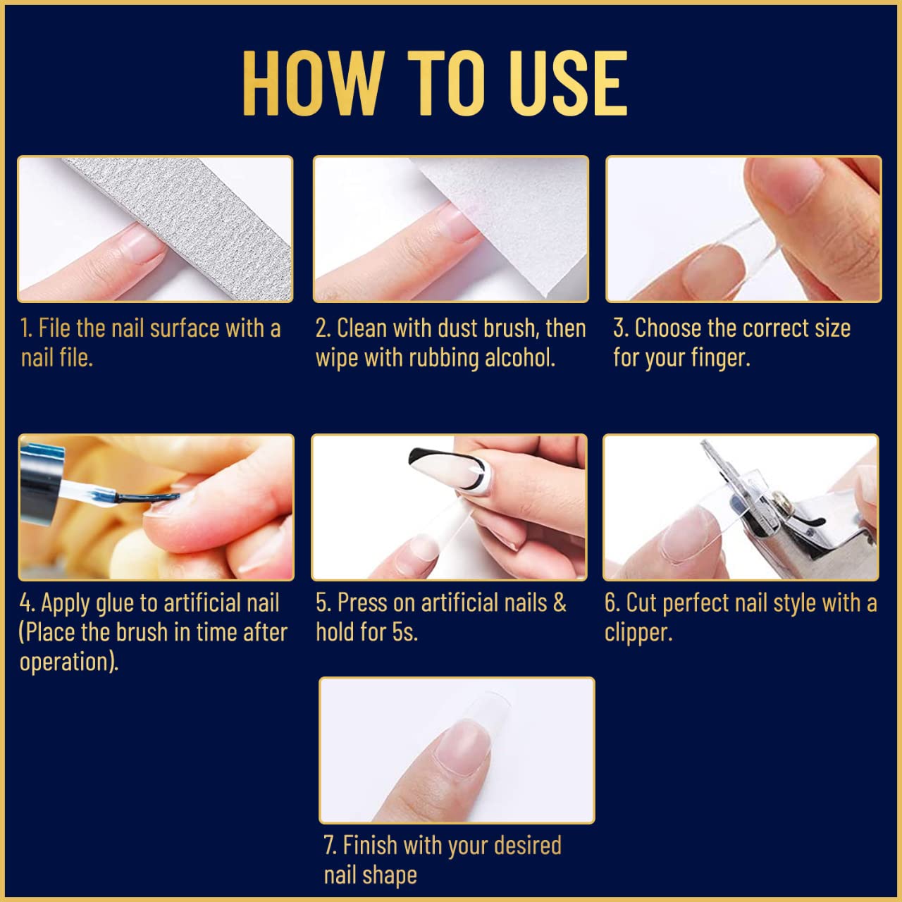 Valitic Strong Nail Glue and Strengthener for Acrylic and Press On Nails - Quick Dry Brush On Gel for Long Lasting Effect - Adhesive Nail Bond for False Nails with Tips Strengthener - 3 PACK