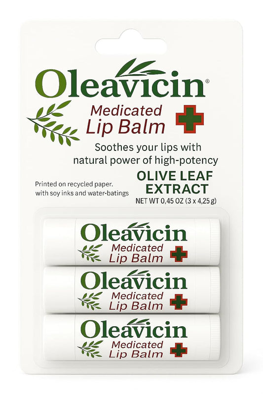 Natural Lip Balm by Oleavicin | Dry Lip Relief | Patented Moisturizing Formula for Chapped Lips | Organic Olive Leaf Extract (3)