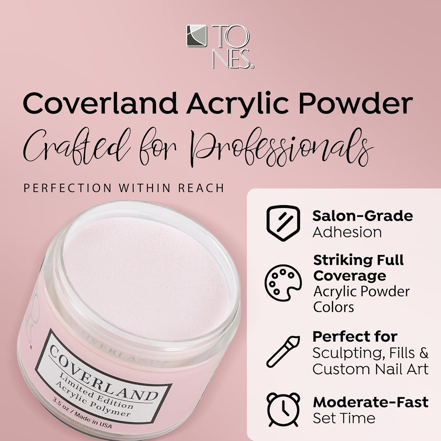 Coverland Acrylic Powder 3.5oz "Tan Nude" - Limited Edition