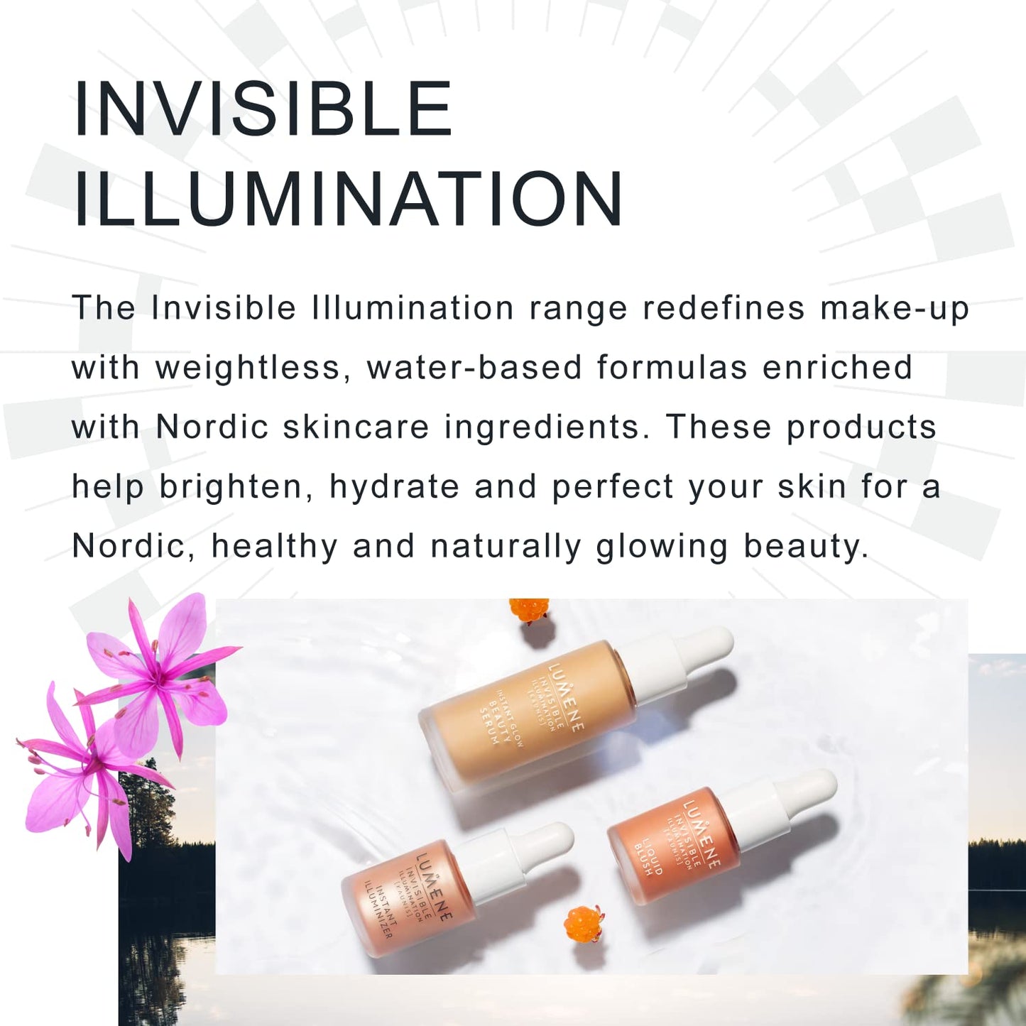 Lumene Invisible Illumination Instant Beauty Glow Serum - Sheer-Coverage Face Makeup + Brightening Serum - Infused with Nordic Algae and Vitamin E for Instant Radiance - Universal Medium (30ml)