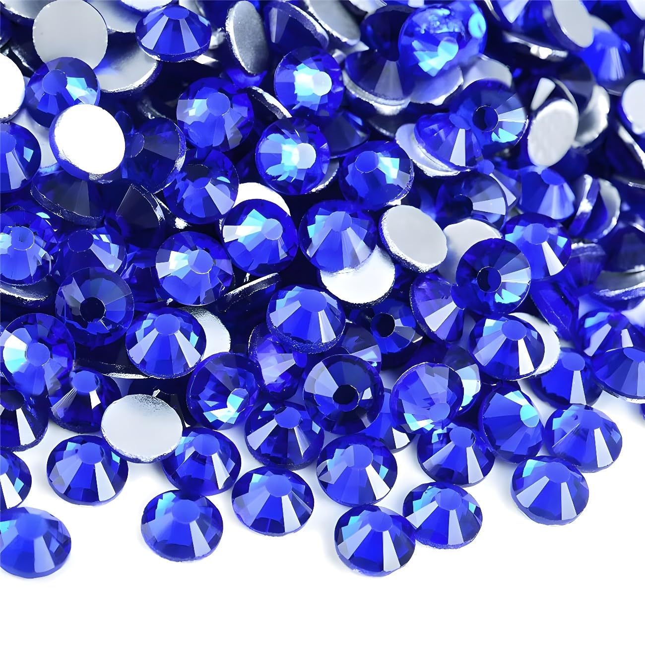 Flatback Rhinestones Round Gems for Nails Art and Crafts 620Pcs SS30 6mm Glitter Crystals Stone DIY Bags Clothes Shoes (Sapphire)