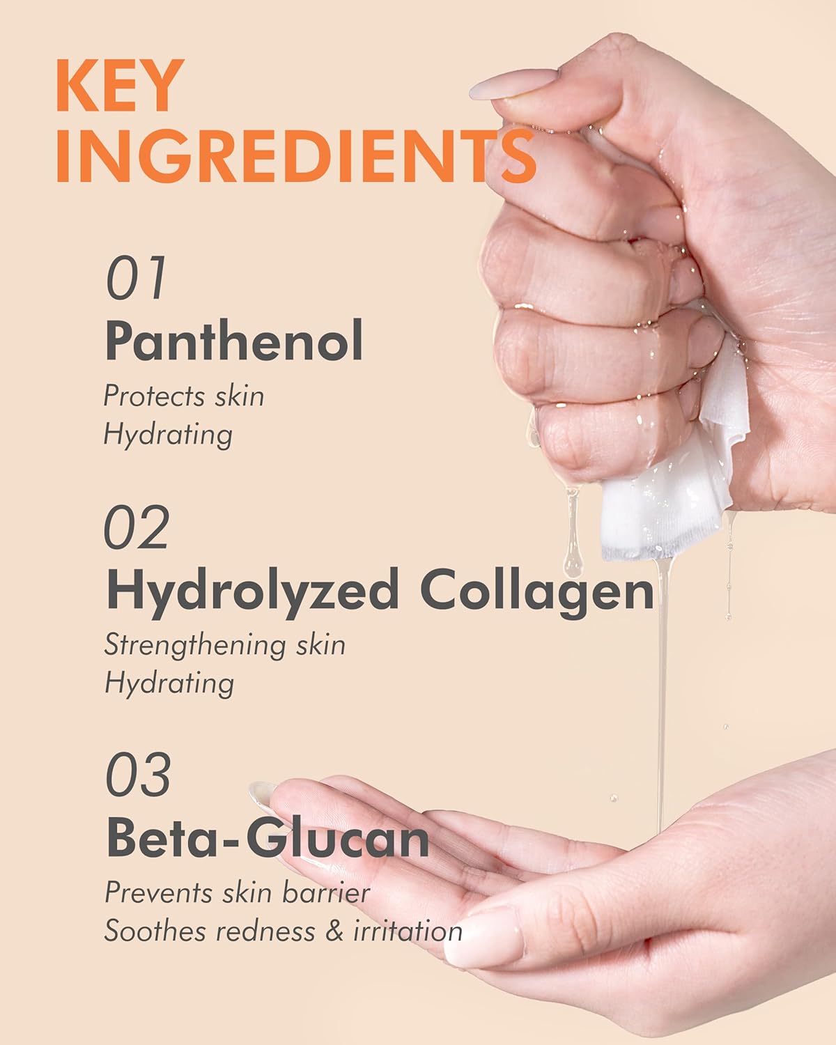 DERMAL Apricot Collagen Essence Korean Facial Mask Sheet Pack of 10 - Nourishing, Revitalizing Complexion, Skin Glow - Hypoallergenic Skin Friendly Sheet