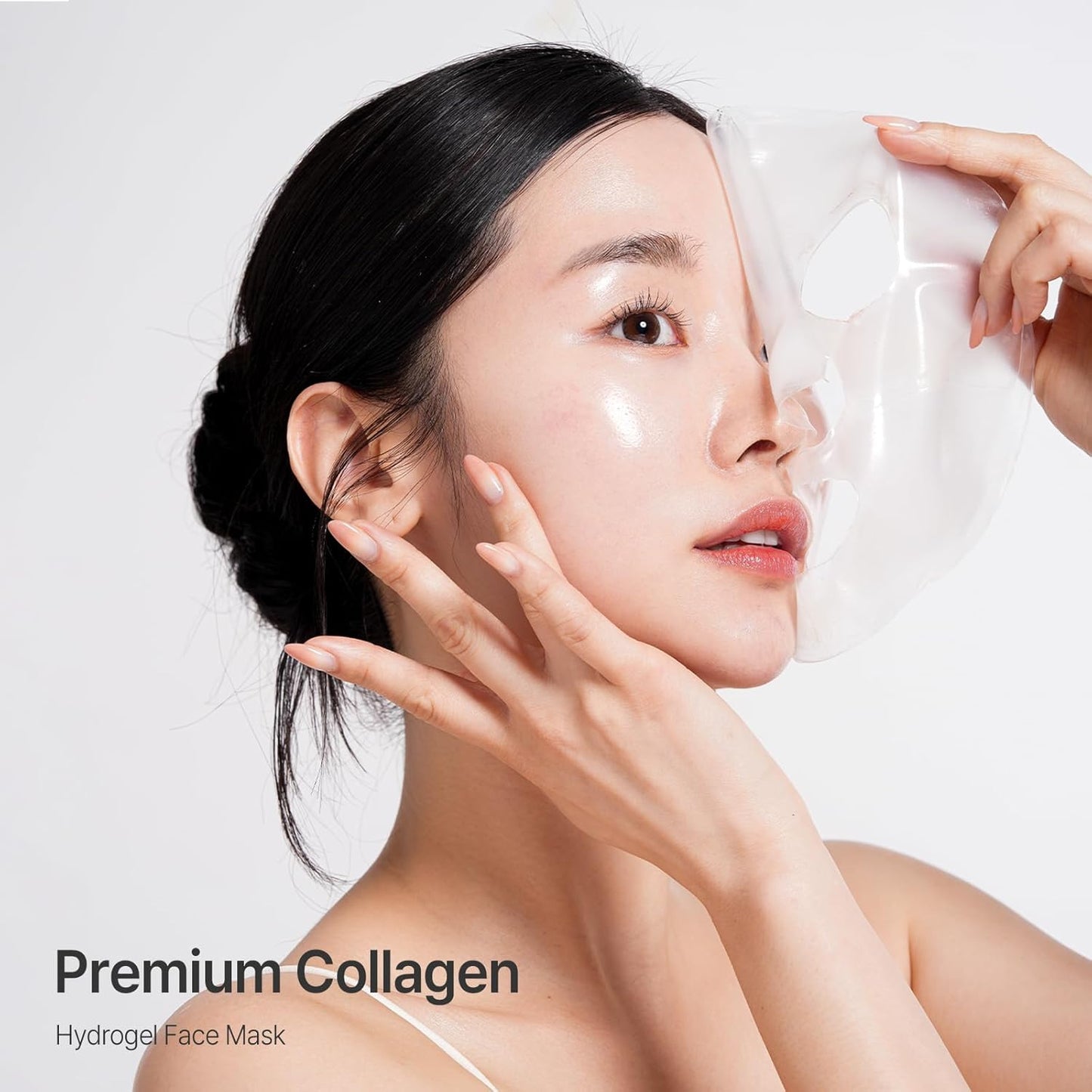 Vegan Mucin Lifting Hydrogel Collagen Face Mask 15ea Ultimate Hydration, Improves Skin Texture, Soothing, Elasticity, Glowing Skin, Reduces Fine Lines & Wrinkles, Made in Korea OHMYPURE (15, Vegan)