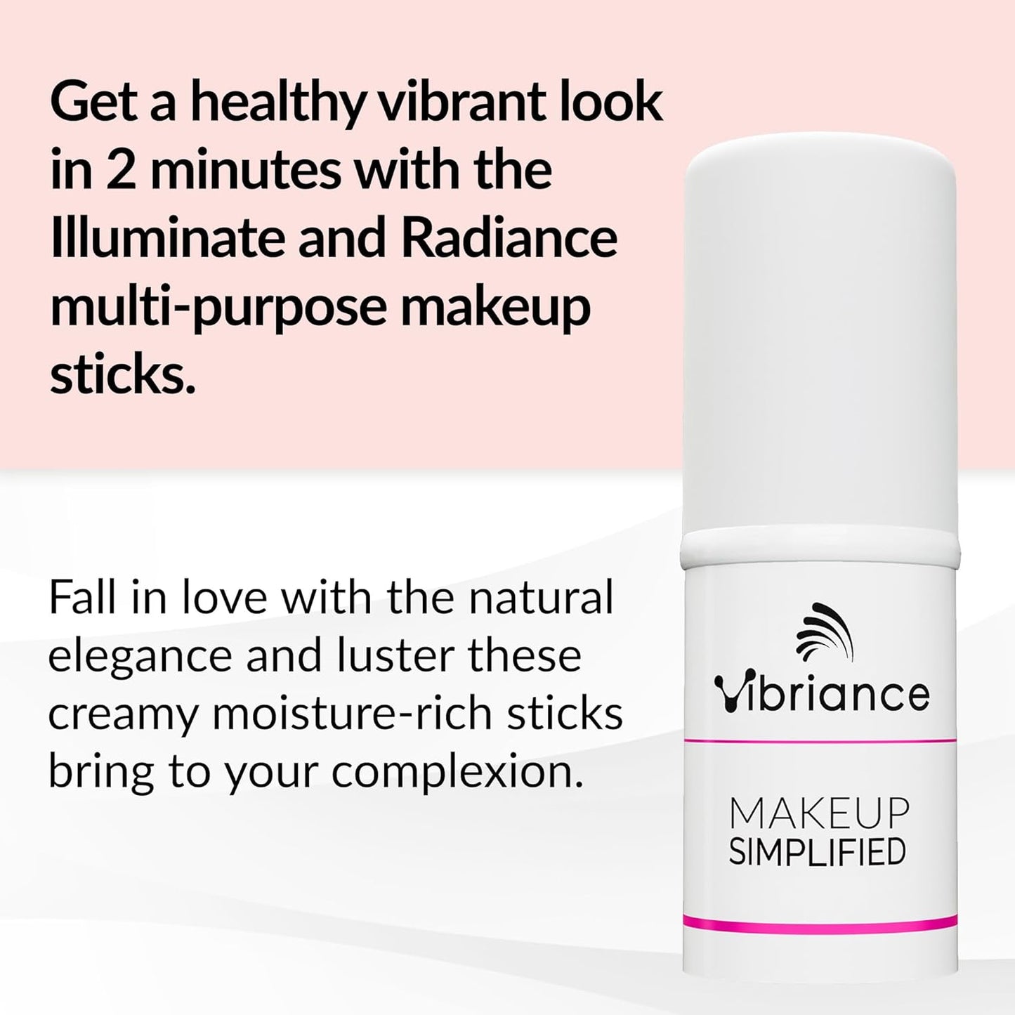 Vibriance Blush and Highlighter Bundle - Cream Blush Stick and Highlighter Stick - All-in-One for Cheeks, Lips, Eyes, Mature Skin - Makeup Simplified