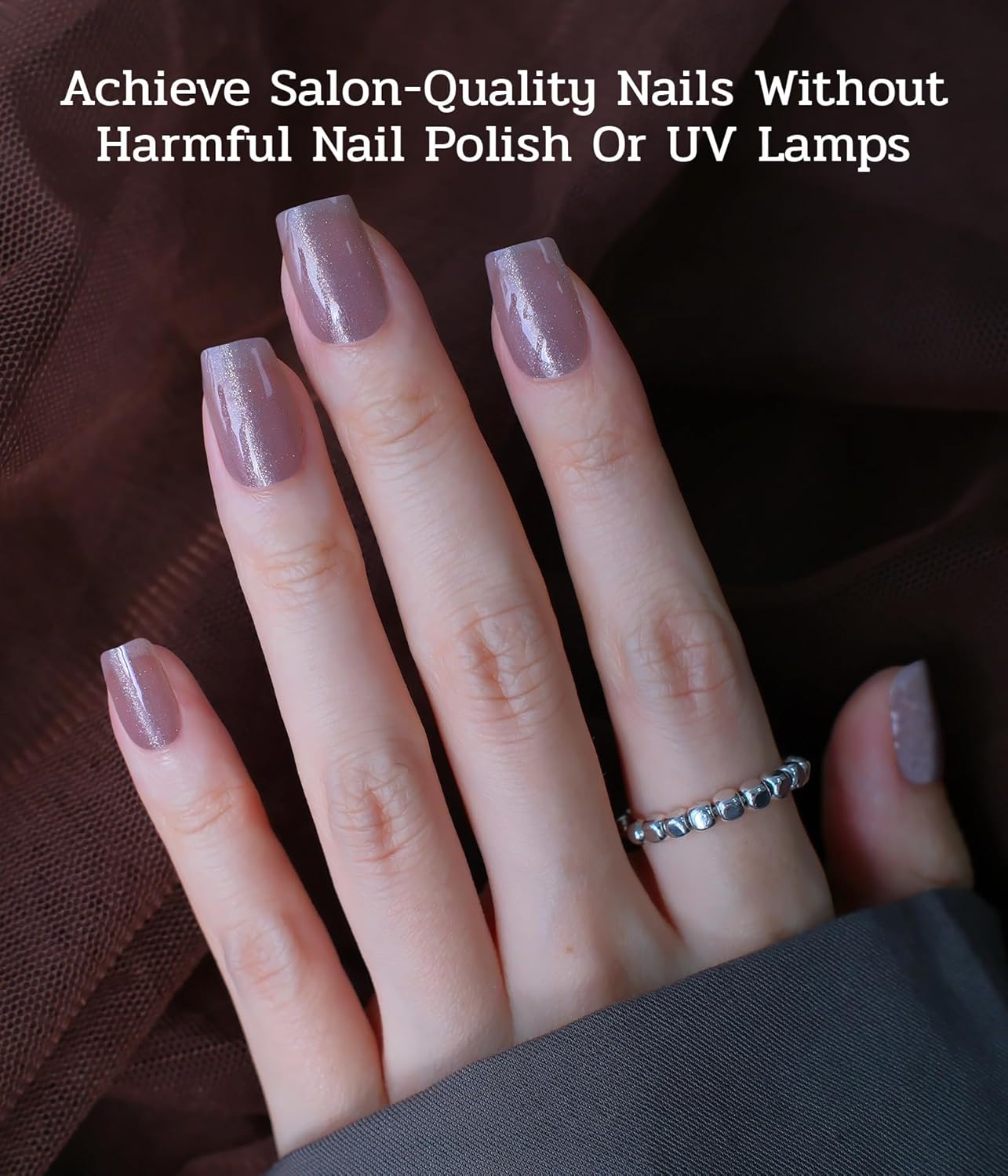 Nail Polish Strips - 22 Pcs Salon Quality Gel Nail Stickers - Long Lasting Wraps (Pixie Dust Pink)