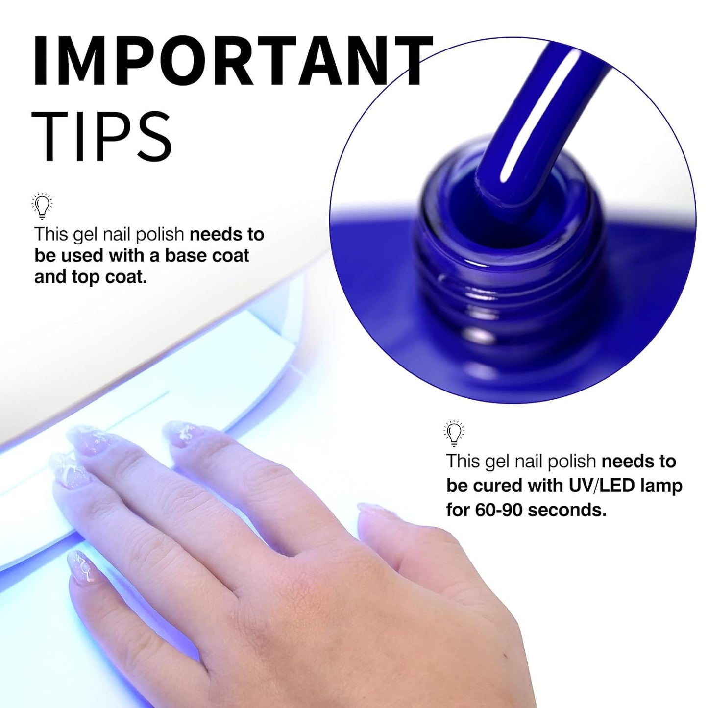 CANNI Royal Blue Gel Nail Polish – Classic Deep Navy Blue UV LED Soak Off High Gloss, Long Lasting Nail Polish Gel for Salon and Home Manicure