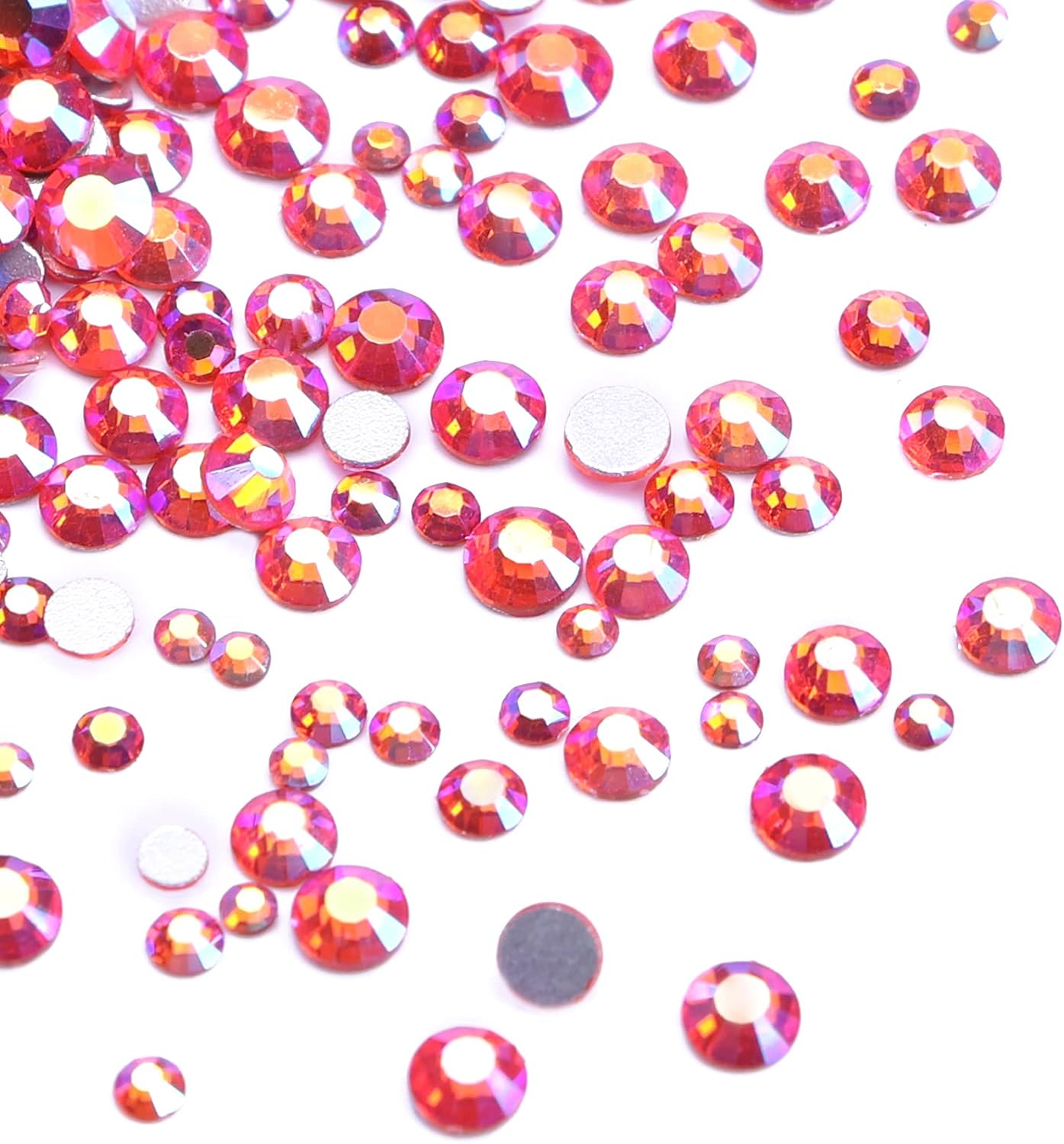 3456pcs Flatback Rhinestones Glass Charms Diamantes Gems Stones for Nail Art 6 Size ss4~ss12 Lt Siam AB