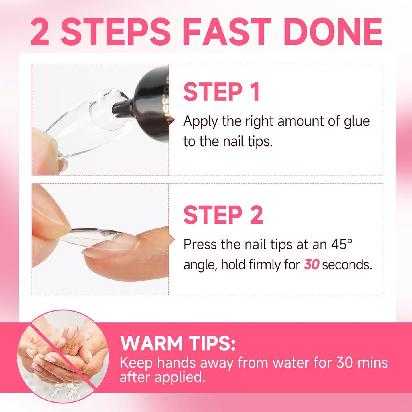 UNA GELLA Quick Drying Solid Nail Glue Gel 10ML with Gel Nail Glue Remover 12ML, for Press On Nails, No Need for Lamp, Long Lasting, Drip Use Remover Pen