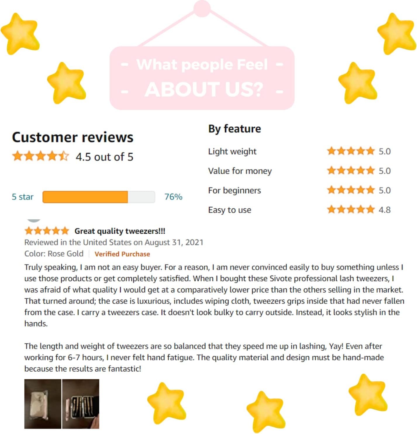 SIVOTE Eyelash Extension Tweezers Fiber Tips Japanese Steel, Set of 6 – Curved, Dolphin, 90° 45° Volume Boot & Slight Curved Tweezer – Professional Lash Tweezers for Lash Extensions Blue