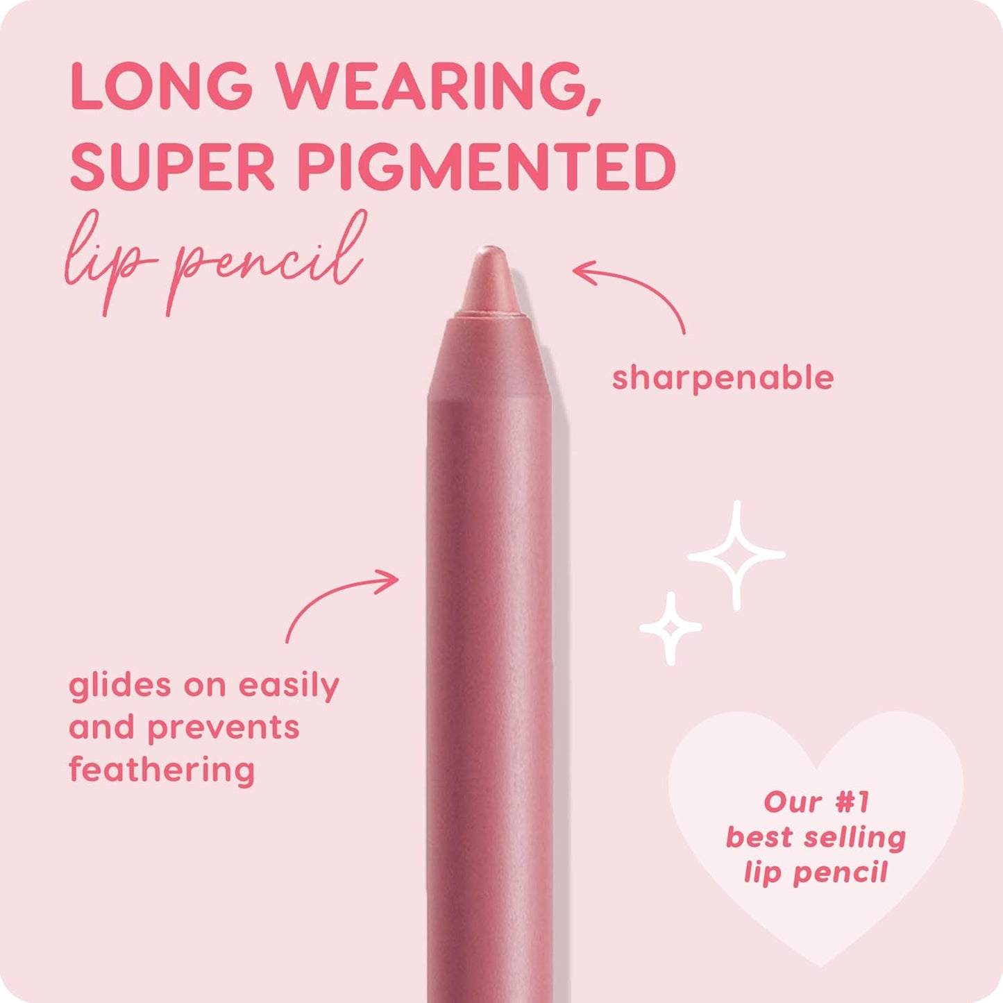 ColourPop Lippie Lip Pencil - High-Pigment, Long-Lasting Lip Liner - Sharpenable Lip Liner Pencil for High-Impact Lip Color - Vegan, Cream Formula with Precise Application - Good N Plenty (0.04 oz)