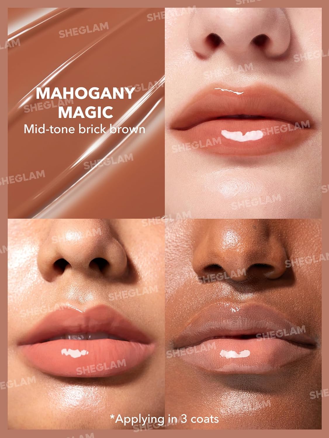SHEGLAM PoutPerfect Moisturizing Solid Lip Gloss Lipstick - Mahogany Magic