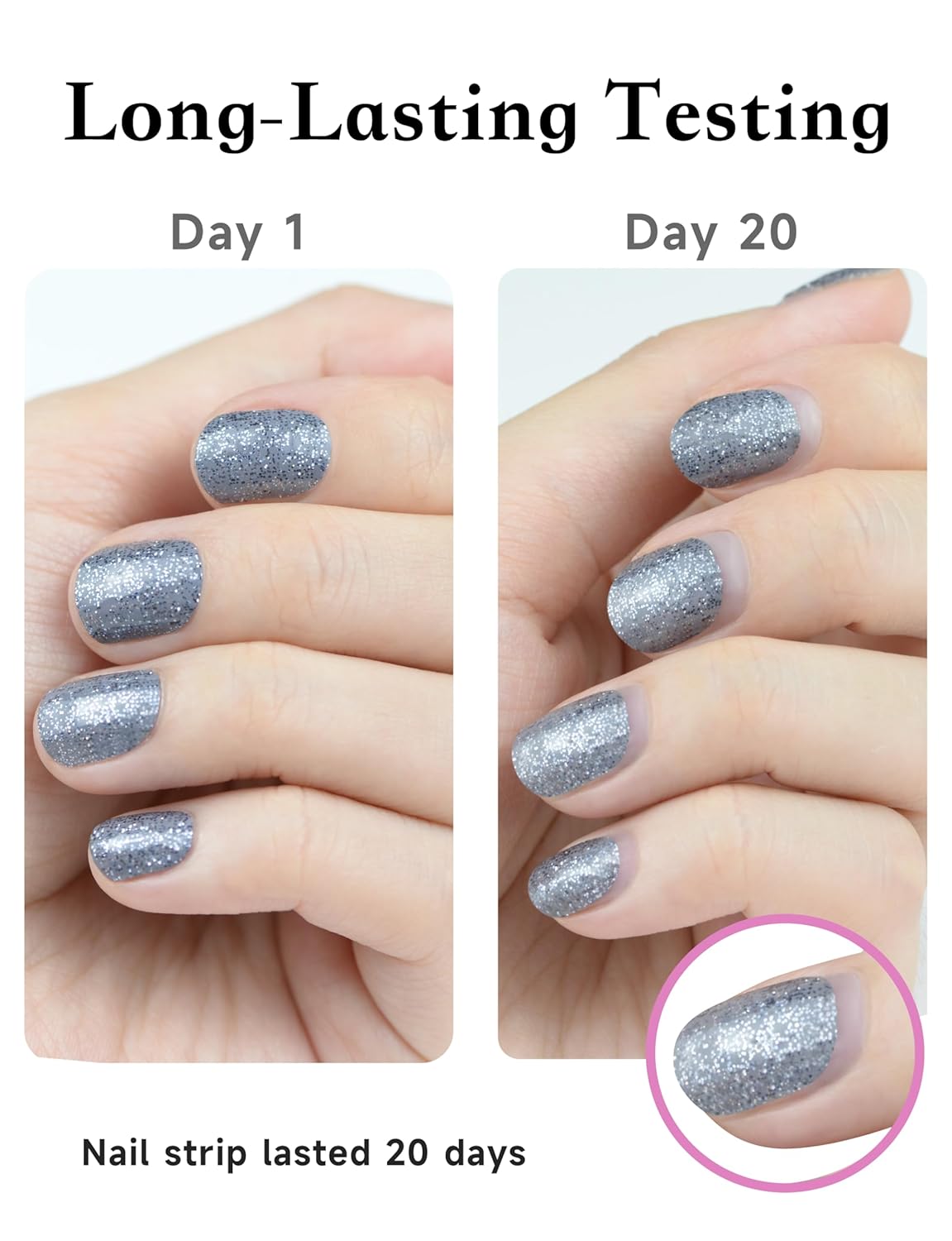 Nail Polish Strips, 44 Nail Wraps, Nail Stickers, Gel Nail Strips, Easy Apply& Remove, Long Lasting, Salon Quality (Rose Bubble Bath Pink)