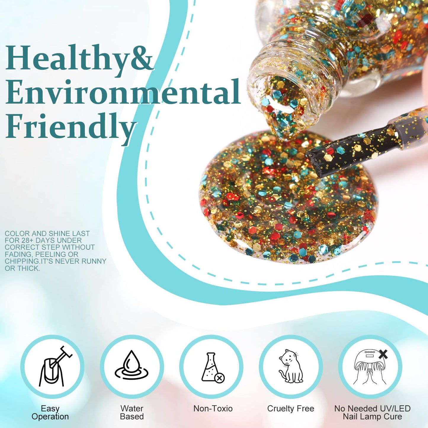 Major Dijit Quick Dry Nail Polish Colorful Summer Nail Lacquer for Nail Art Cruelty-Free Regular Nail Polish 0.41 fl oz.