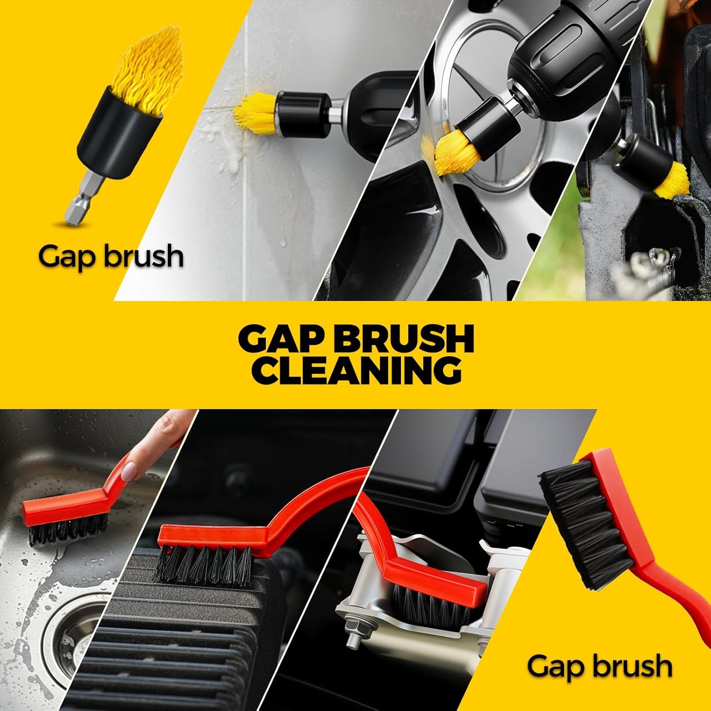 Holikme 22Pack Drill Brush Attachments Set, Scrub Pads & Sponge, Buffing Pads, Power Scrubber Brush, Car Polishing Pad Kit,Wax Applicator Pad,Car Cleaning Kit,Cleaning Supplies,Masonry Brushes(Blue)