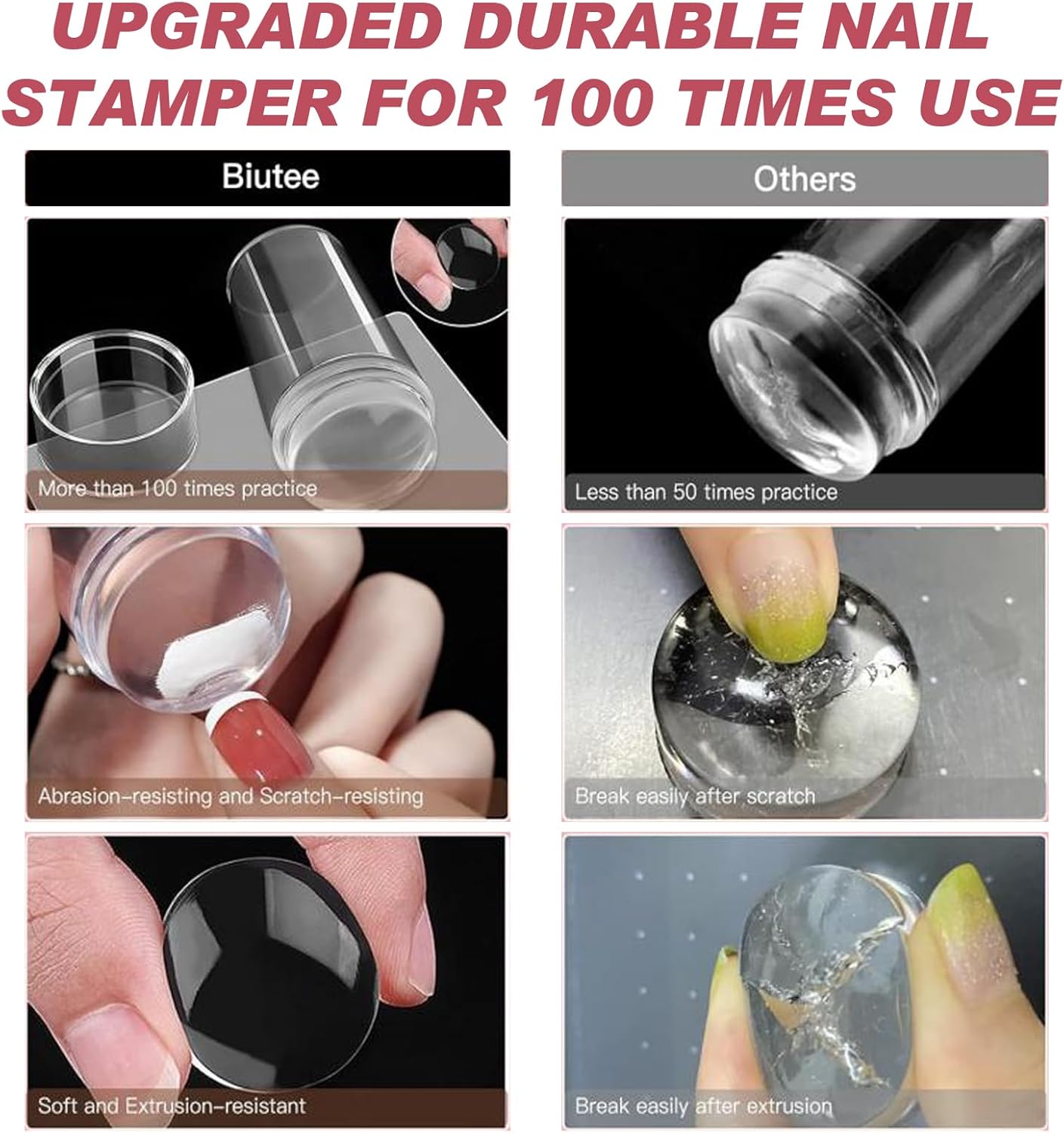 Biutee Nail Stamping Plates Set 2 PCS Large Plate 110 Patterns Nail Art Stamper Scraper Nail Stamp Template Kit French Line Lace Flower Design Masnicure Plates