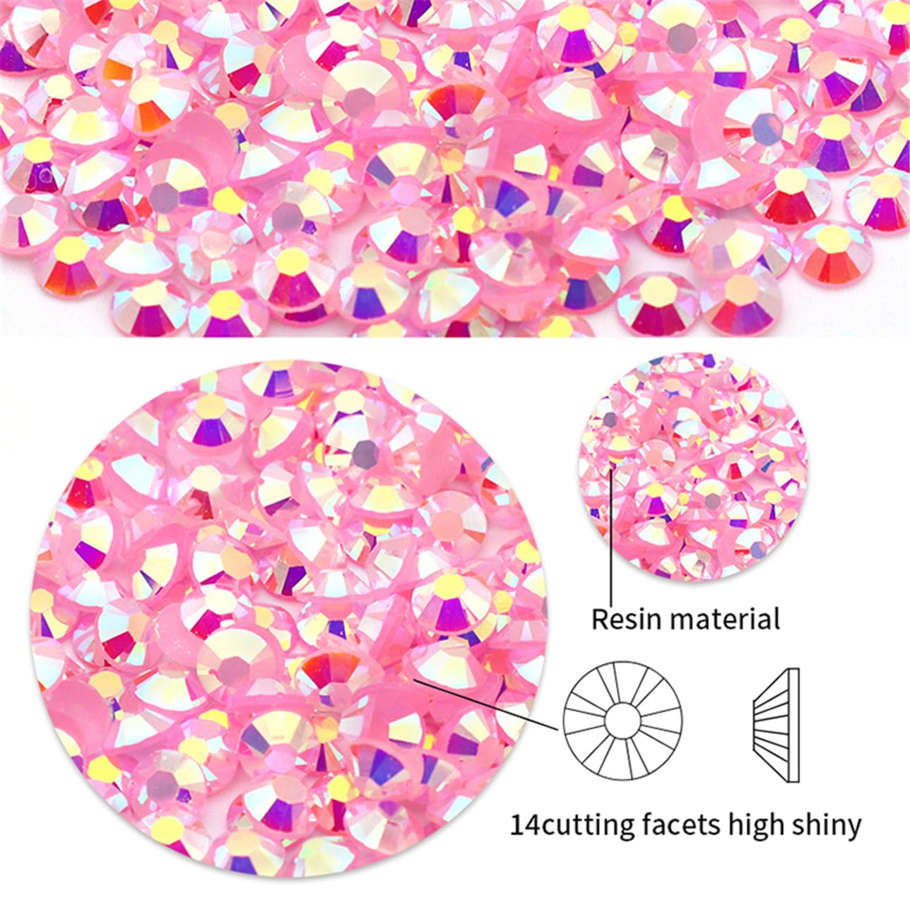 2250 Pcs SS16 4mm AB Flatback Rhinestones for Nails Art Crafts Glitter Round Shine Gems Crystals DIY Clothes Shoes （Orange Yellow AB）