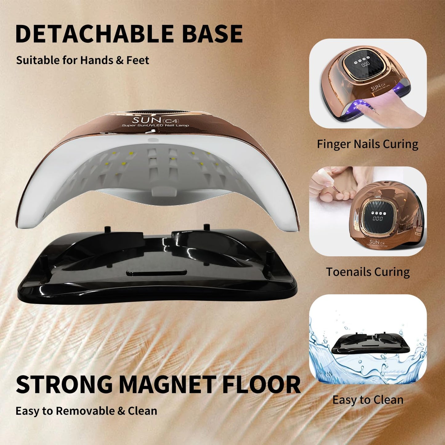 UV Light for Nails,288W UV Nail Dryer LED Light for Gel Polish-4 Timers Professional Nail Art Accessories,Curing Gel Toe Nails