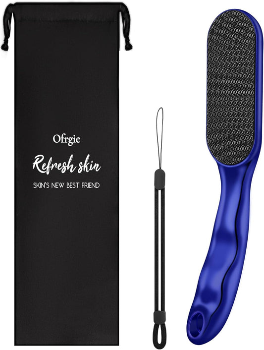 Beyond The Cream Veins Grain Foot File, Nano Glass Foot File, Hard Skin Callus Remover, Professional Pedicure Tool, Anti-Slip Handle Rope & Storage Bag, Ideal Gift for Beauty & Fitness Lovers, Blue