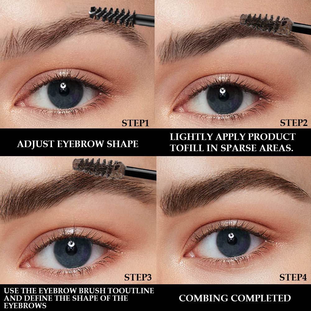 Tinted Thickening Brow Mascara,Brow Fast Sculpt,Waterproof, Transfer-proof, Brush to Fill in Eyebrows and Cover Gray Hairs - Cruelty Free - Light Medium Brown (1pc 07 Espresso)