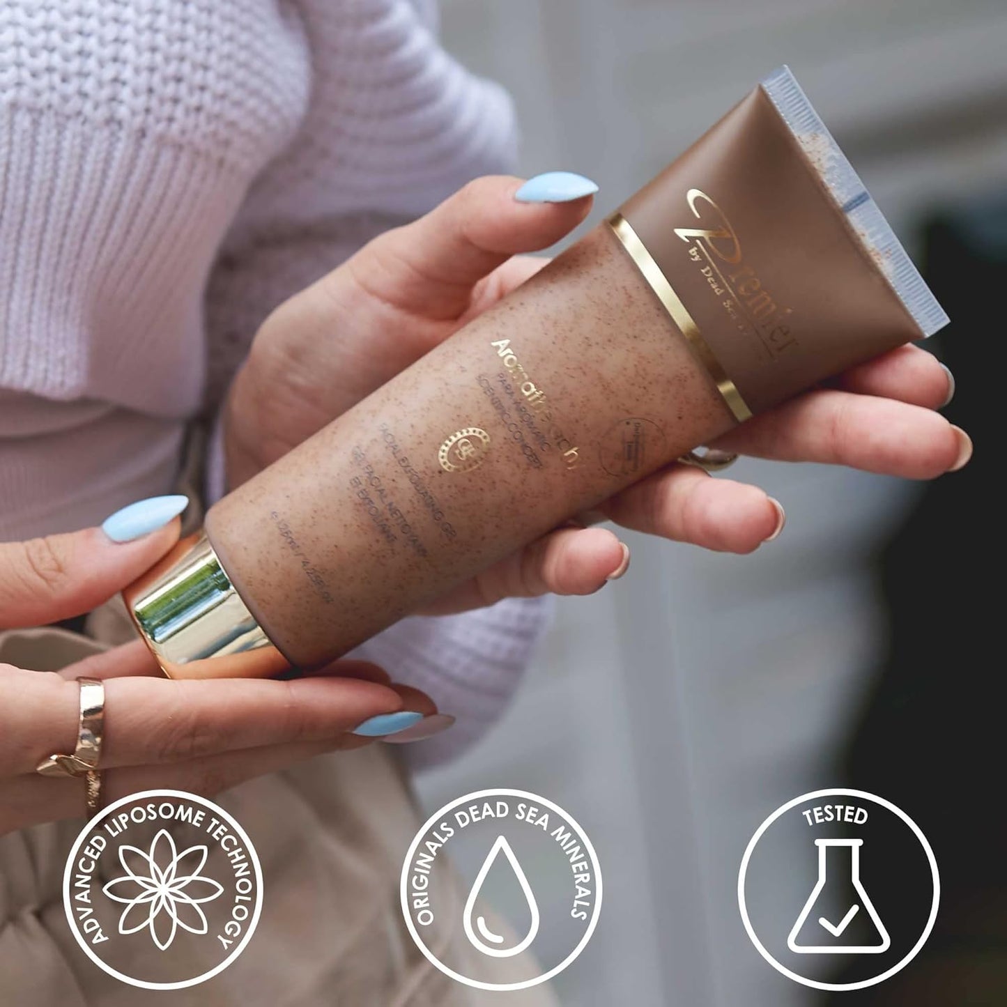 Premier Dead Sea Classic Para-Pharmaceutical Exfoliating Cleansing, Micro Grains Face Facial Gel Cleanser scrub Contains Dead Sea Minerals, non drying, Aromatherapy Scientific Concept 4.25Fl oz (X1)