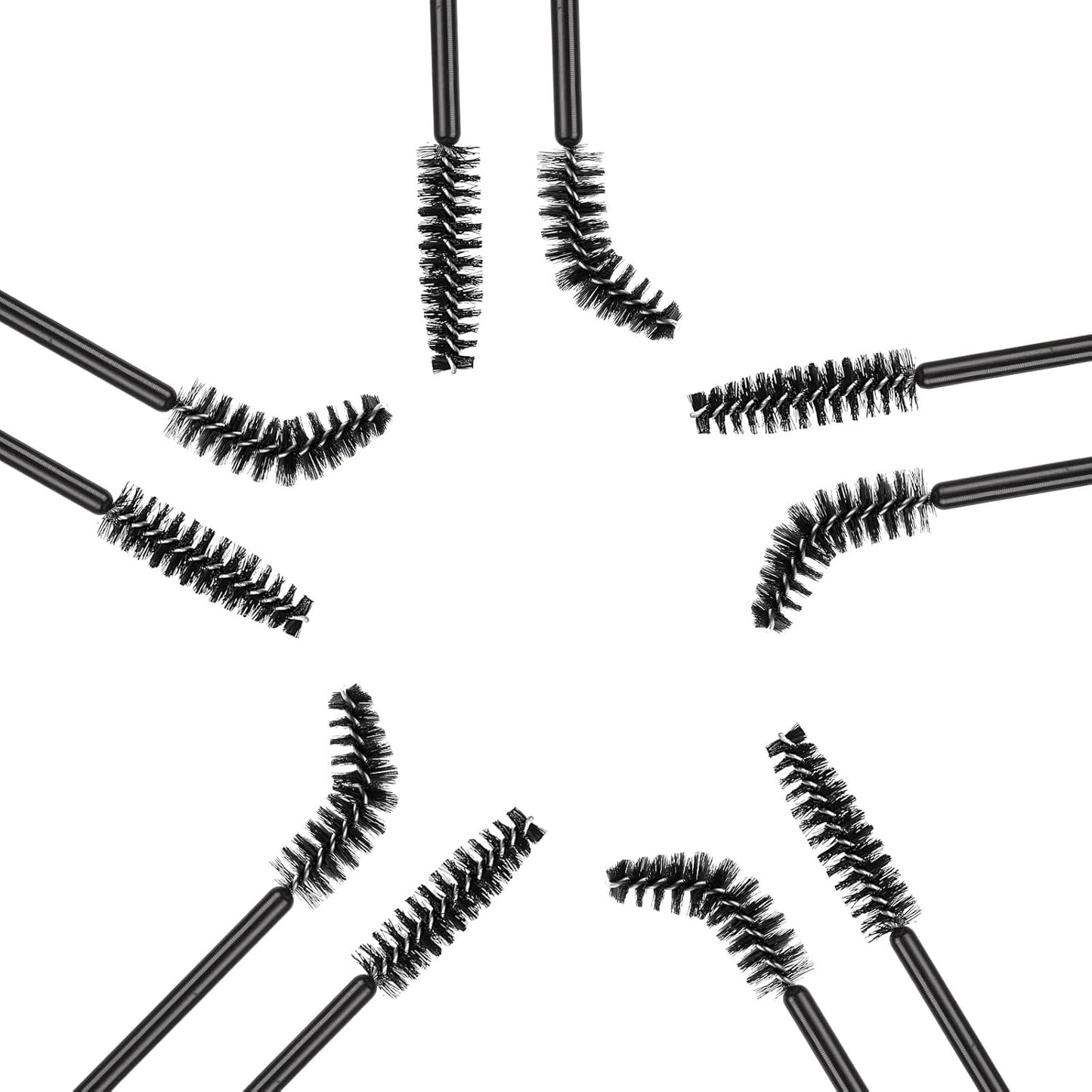 Tbestmax 500 Disposable Mascara Wands Eyelash Brush Black Spoolies for Eyebrow Eye Lash Extension