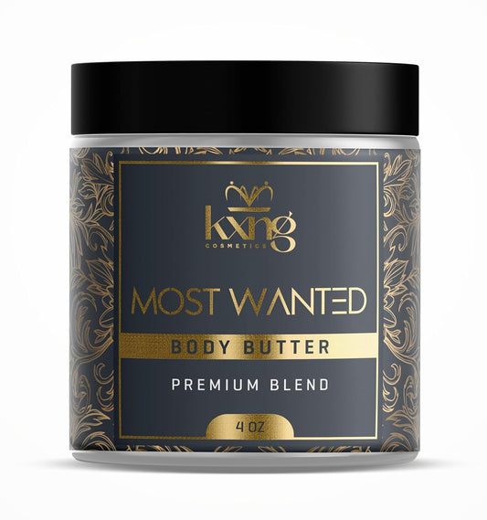 KXNG Cosmetics, Body Butter, Organic Skin Care for Men and Women, Body Moisturizer Lotions and Creams, Raw Shea Butter, Cocoa Butter, Mango, Coconut Oil, Hand, Foot, All Skin Types (Most Wanted)