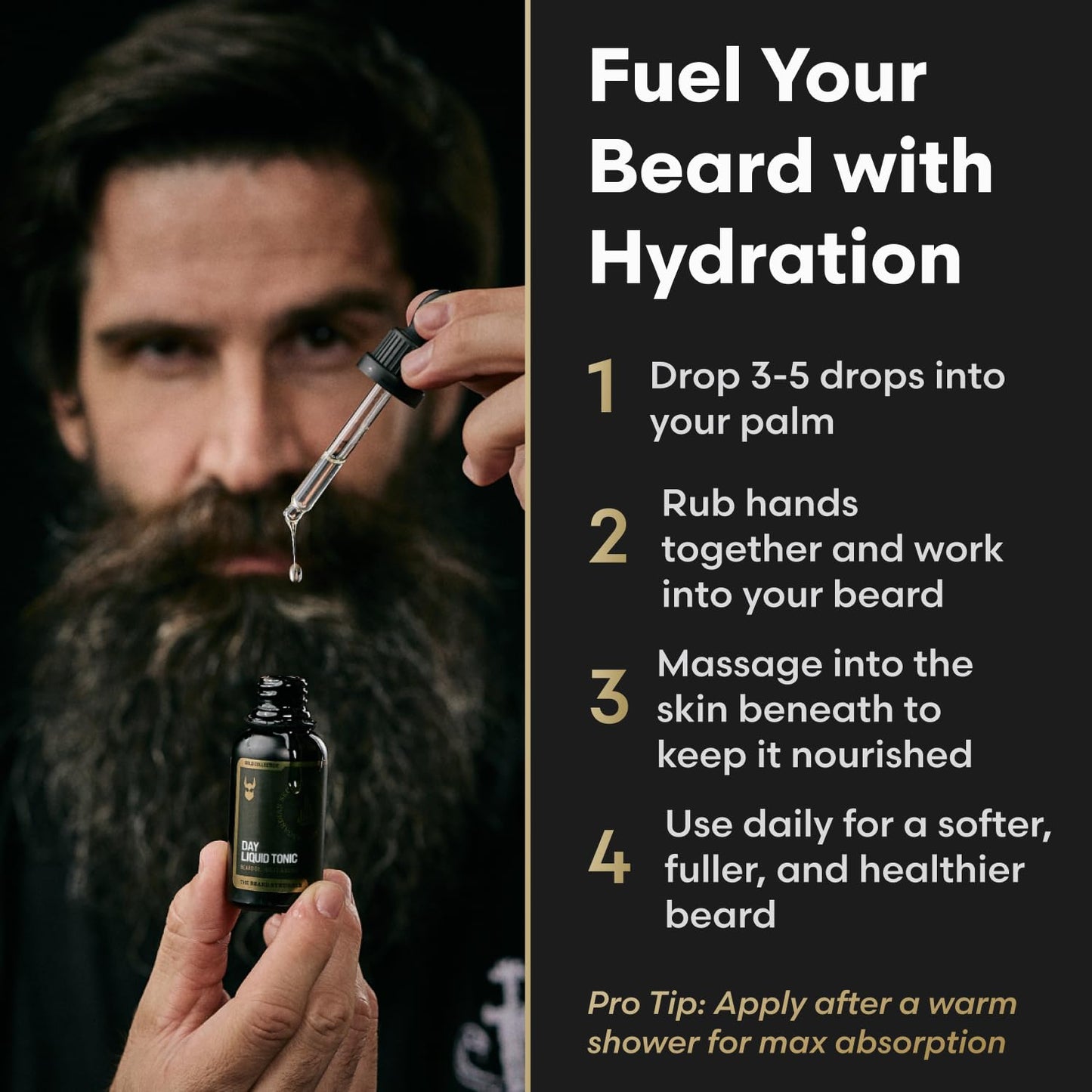 The Beard Struggle - Day Liquid Tonic Beard Oil - Silver Collection (Alfheim's Forests) - Beard Oil for Men - Moisturize, Softens Hair, Reduces Itch - Day Time Beard Growth Oil (1 Fl oz)