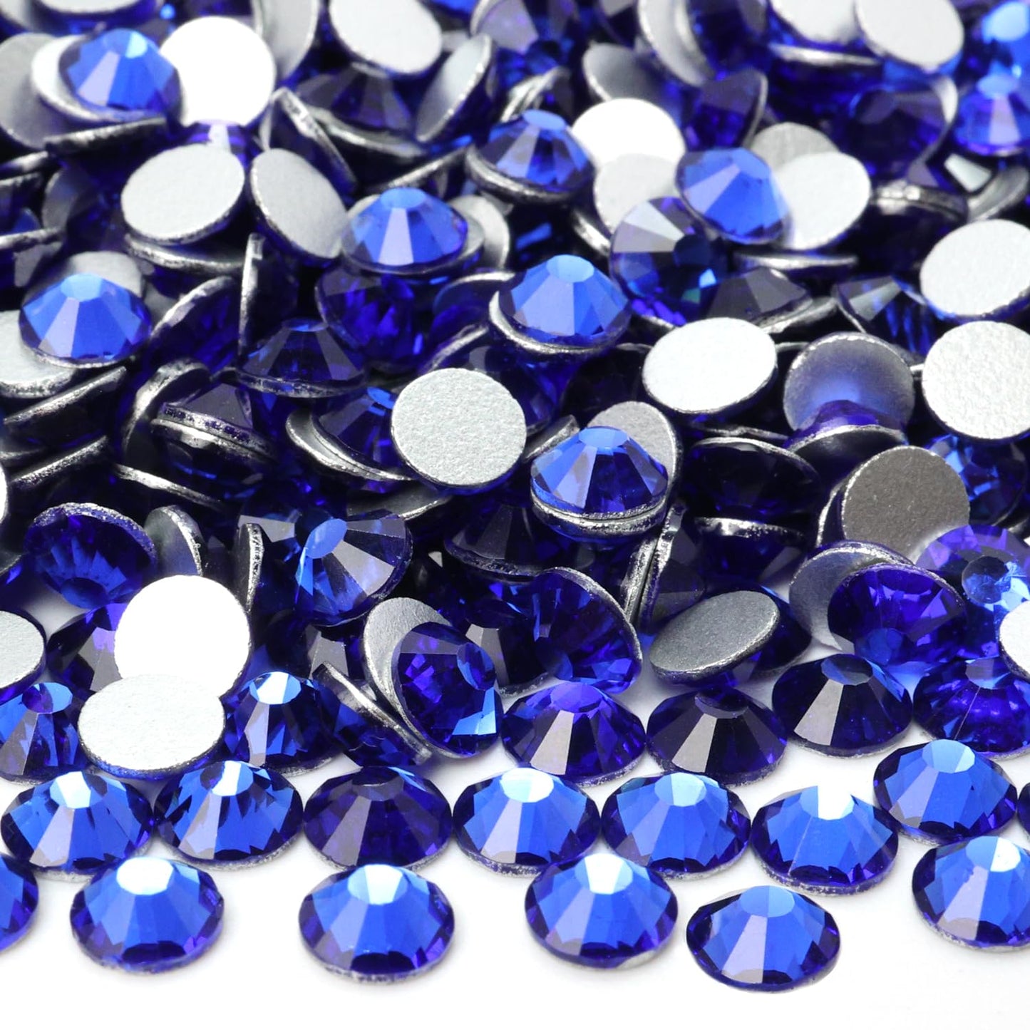 Flatback Glass Rhinestones,Bedazzler Gems 1440pcs Non Hotfix Crystal Rhinestones for Nail Charms Crafts Clothes Tumblers,Sapphire,SS16