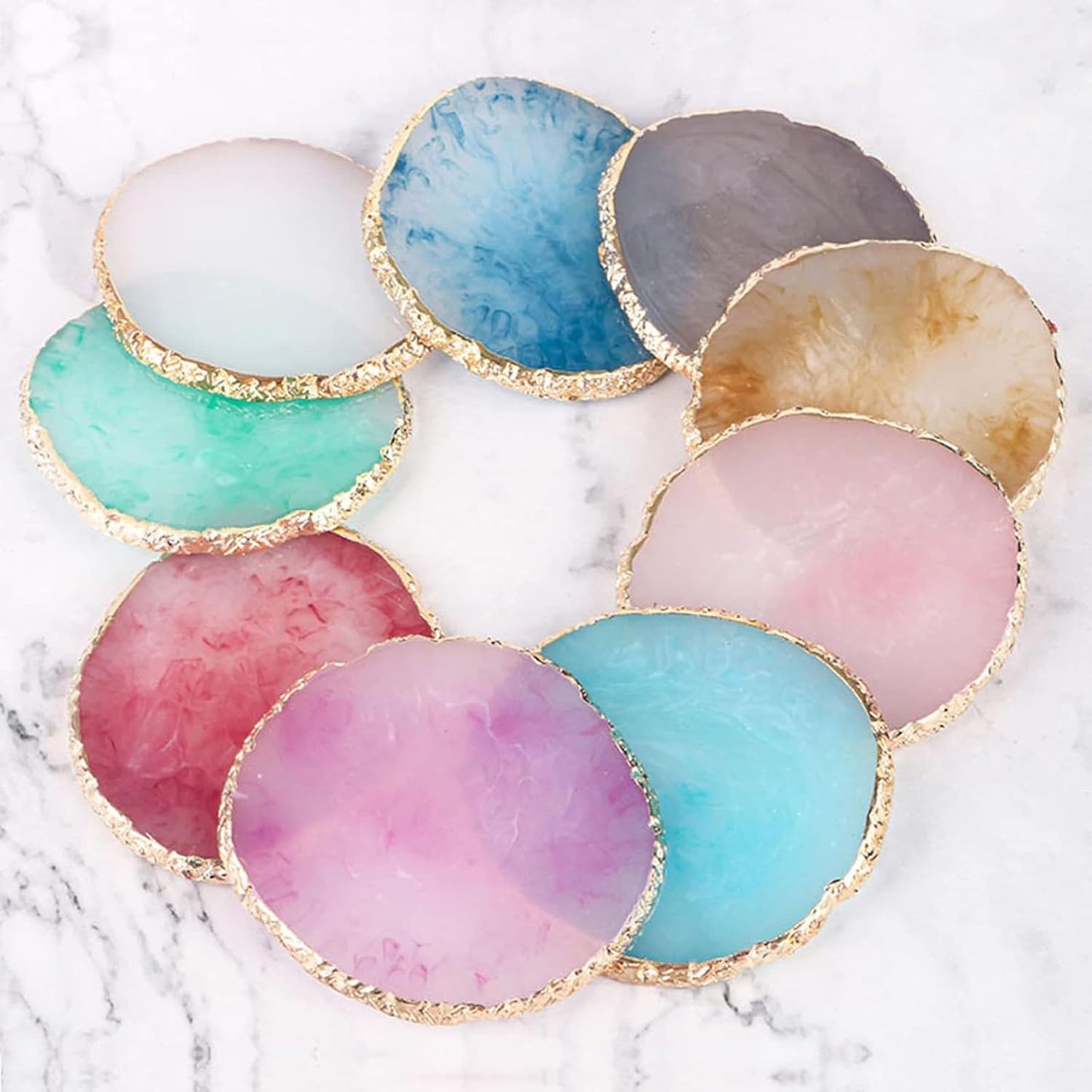 Resin Nail Art Palette Nail Polish Palette Gel Nail Palette with Nail Palette Stirring Rod (Green)