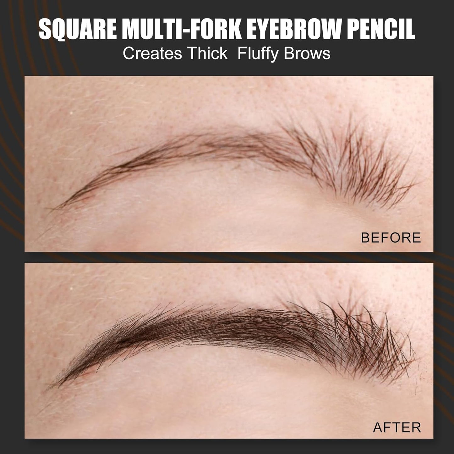 Microblading Eyebrow Pen Hair Stroke Brush, Waterproof Liquid Eyebrow Pencil for Women, Shapes & Fills Hair-Like Looking Brows, 24hrs Long-Lasting, Easy to Use, Multiple Uses, Gifts for Her, Brown