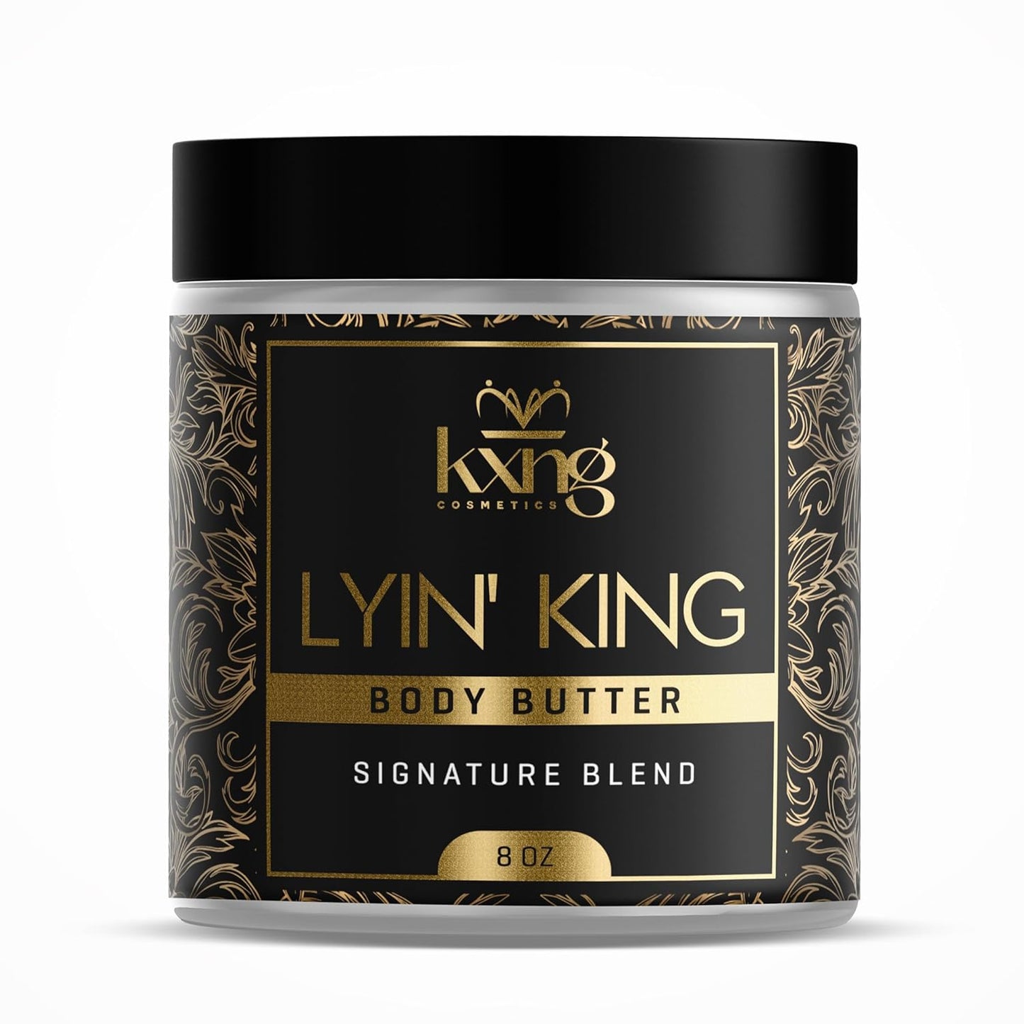 KXNG Cosmetics, Body Butter, Organic Skin Care for Men and Women, Body Moisturizer Lotions and Creams, Raw Shea Butter, Cocoa Butter, Mango, Coconut Oil, Hand, Foot, All Skin Types (Lyin' King XL)