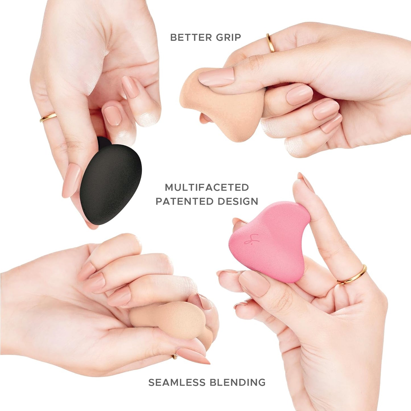 Original Beauty Blender Makeup Sponge Applicator for Powder, Cream & Liquid, Beauty Tools Puff, Streak Free Application, Vegan, Cruelty Free Made in USA, Mix Color Set
