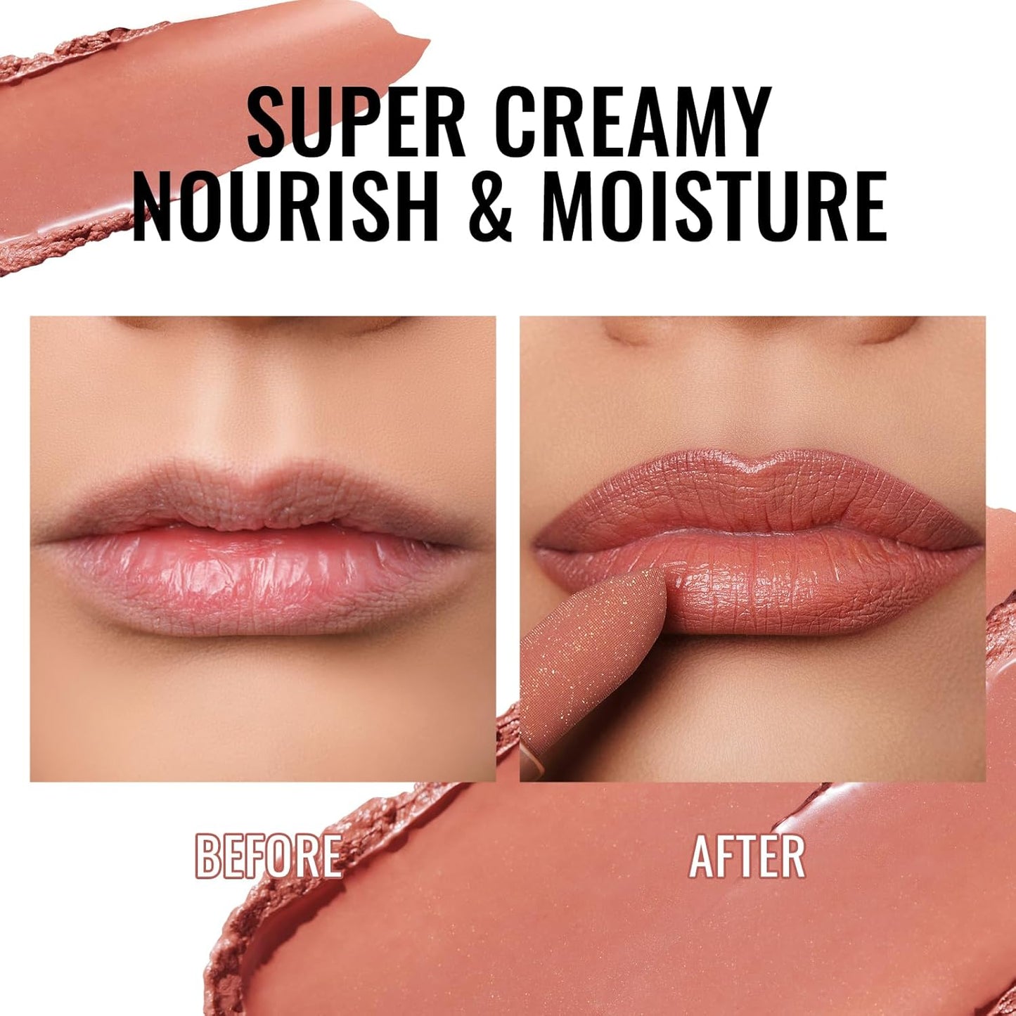 Oulac Moisturizing Peach Lipstick for Girls Moisture-Rich Tinted Lip Balm with Sparkle, Lightweight Lip Makeup, Shea Butter Formula, Vegan & Gluten Free, PG07 Mermaid Kiss