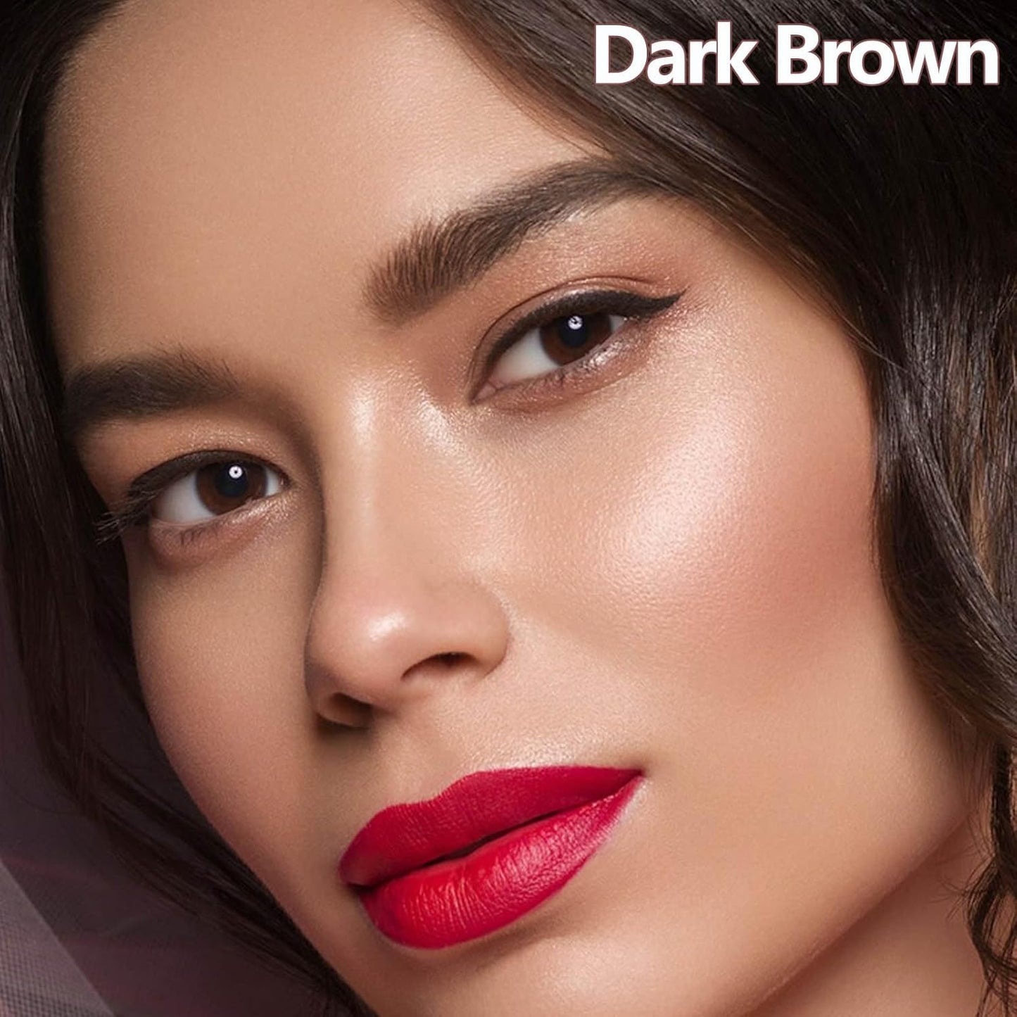 Eyebrow Pencil Dark Brown Liquid Eyebrow Pen 2 in 1 Dual-Ended Eye Brow Pencils for Women Waterproof Natural Brow Pencils Precise Brush Tip Create natural hair like eyebrows that last all day # 03