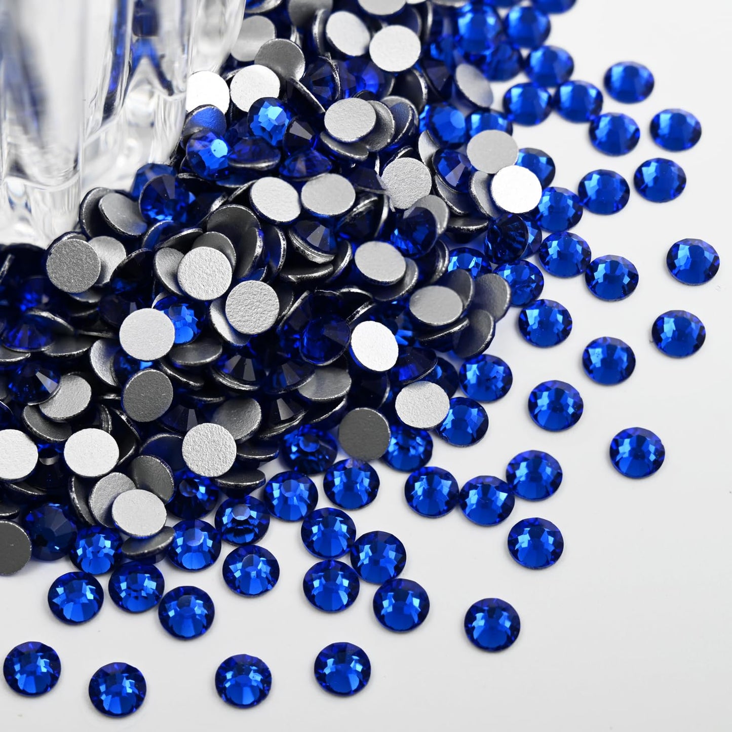Flatback Glass Rhinestones,Bedazzler Gems 1440pcs Non Hotfix Crystal Rhinestones for Nail Charms Crafts Clothes Tumblers,Sapphire,SS16