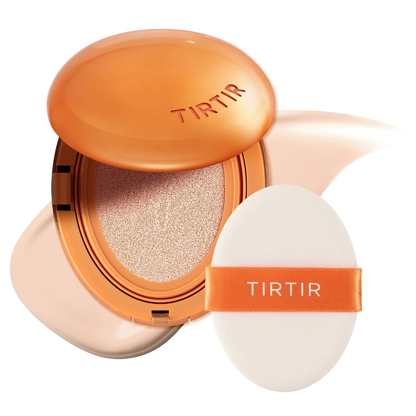TIRTIR [*Mini Size Mask Fit Ai Filter Cushion Foundation | AI-Like Semi-Matte Finish - Up to 72-Hour Medium to Full Coverage Korean BB Cushion Make up Beauty, #17C Porcelain, 0.15 Fl Oz
