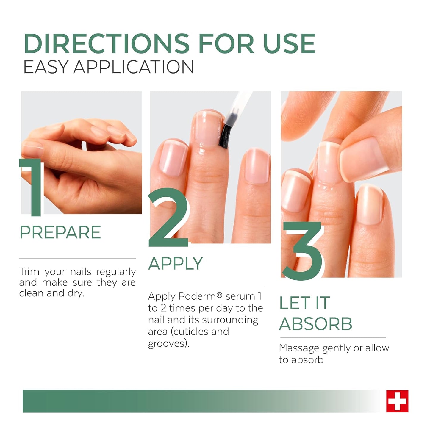 PODERM – 100% NATURAL NAIL REPAIR - Revitalizes Damaged and Split Nails with Hydrating & Exfoliating Formula – Effective Nail care : Also Acts as a Nail Strengthener for Damaged Nails – Swiss Made