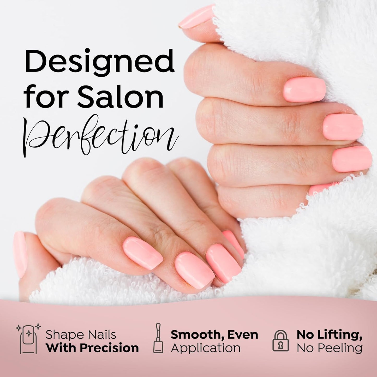 Tones Pro Acrylic Nail Powder, Cover Pink (Soft Nude Pink), (1.5 Fl Oz) - Long-Lasting & Non-Yellowing Polymer for Salon Quality Nail Extensions & 3D Art