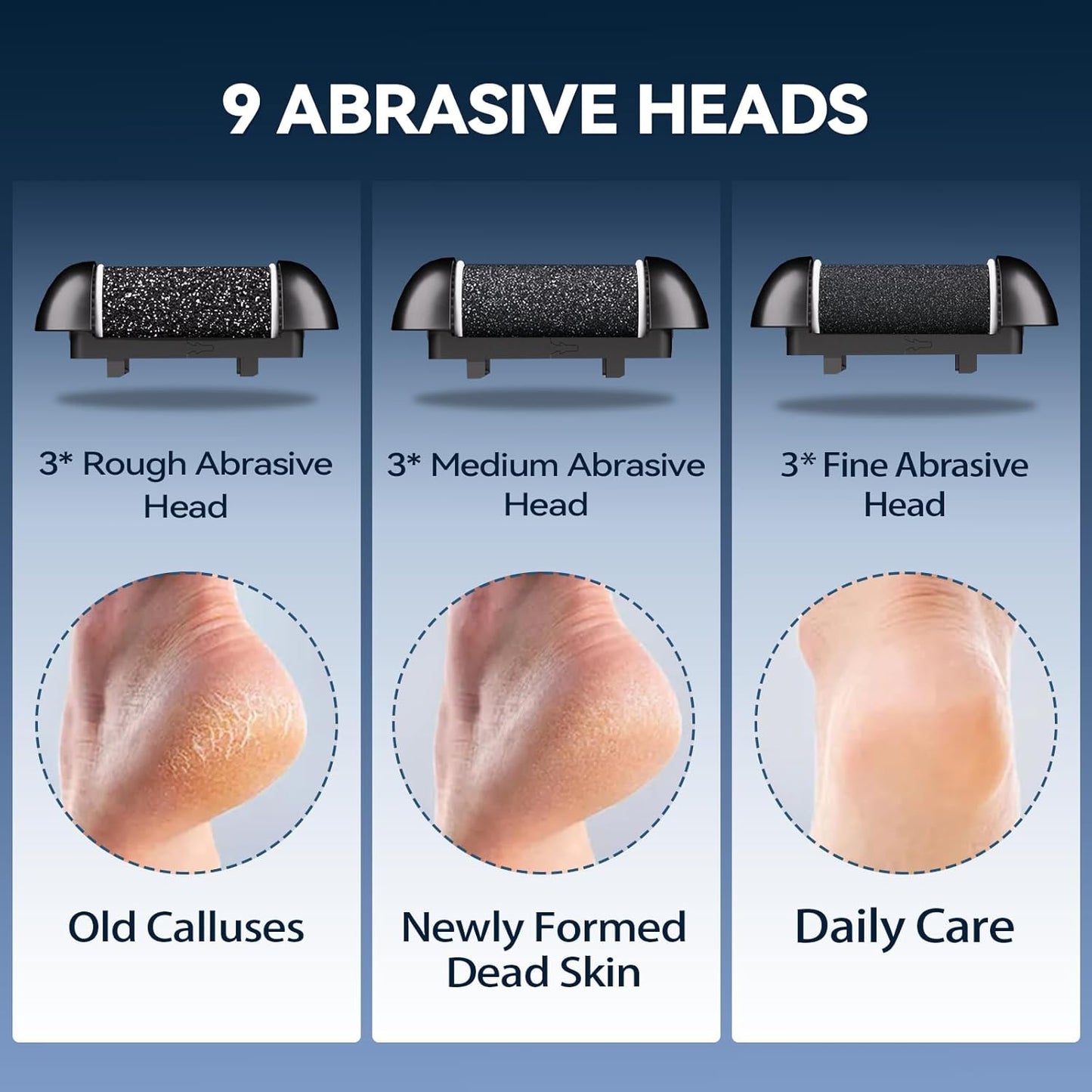 Electric Callus Remover for Feet with 9 Roller Heads 2 Speed Rechargeable Waterproof Professional Pedicure Kit 30 in 1 Foot File Tools Perfect for Dead Hard Cracked Dry Skin