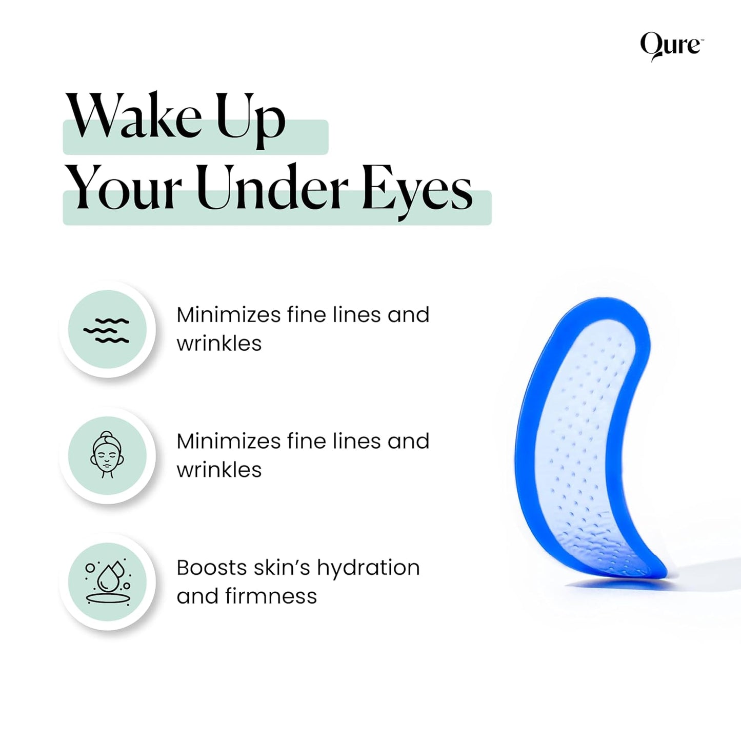 Qure Skincare MicroInfusion Targeted Patches - 8 Pairs of Targeted Under Eye Patches Formulated for Fine Lines & Wrinkles - Retinol, Caffeine, Niacinamide & Peptides - Dissolvable for Overnight Use