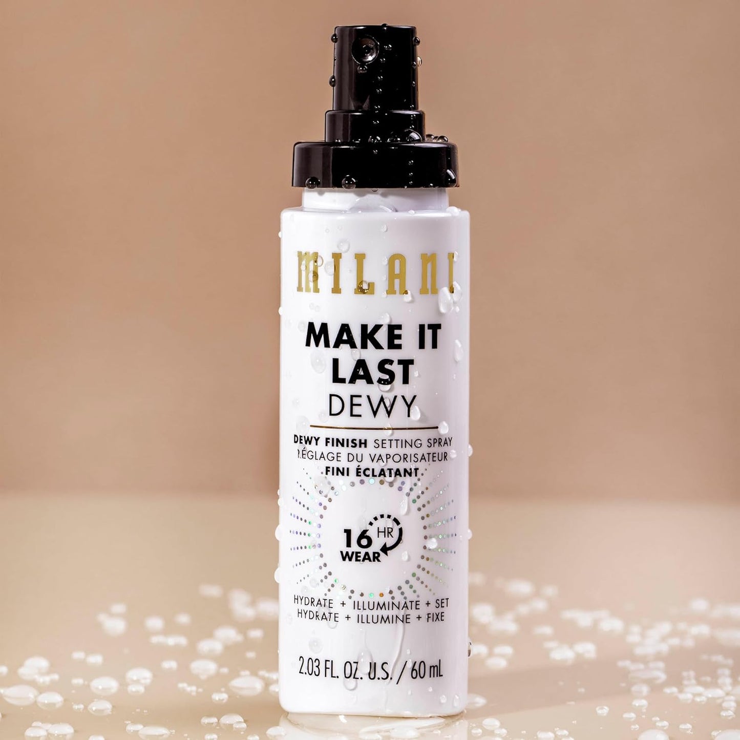 Milani Setting Spray + Primer, Make It Last Dewy - Dewy Finish Moisturizing Formula for Glow on the Go, Setting Spray for Makeup and Face Primer, Prime + Set + Hydrate, 2.03 Fl. Oz - 2 Pack