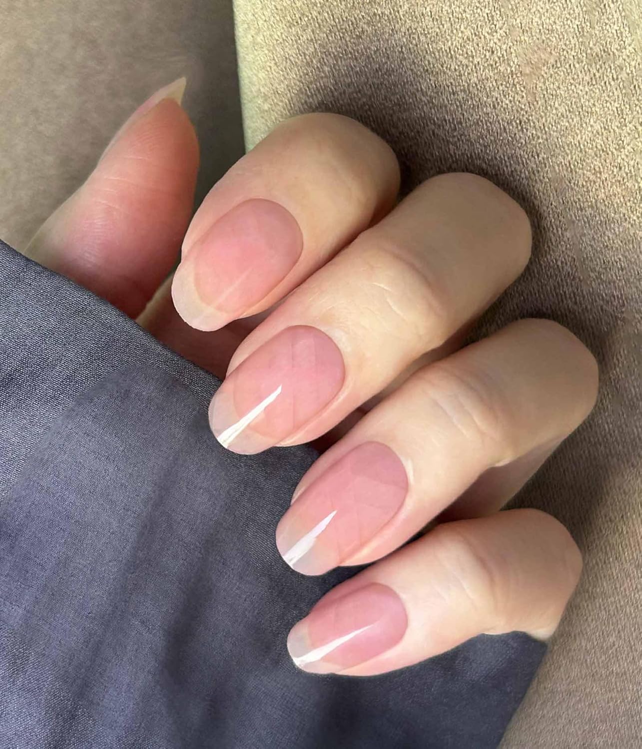 Nail Polish Strips - 22 Pcs Salon Quality Gel Nail Stickers - Long Lasting Wraps (Holding You Pink&Line)